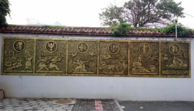 六艺（礼乐数御书射）铜浮雕装饰画