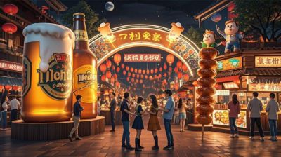 啤酒烤串发光门头雕塑
