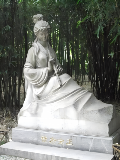 石雕园林吹箫的人物雕塑装饰景观