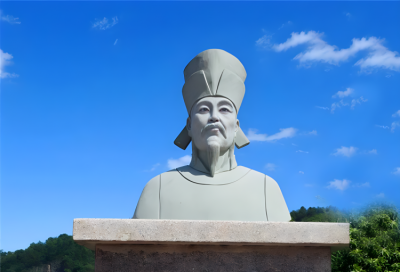 城市广场大理石白居易石雕半身像雕塑