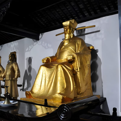 玻璃钢仿铜古代名人定制户外广场装饰品落地摆件包拯雕塑