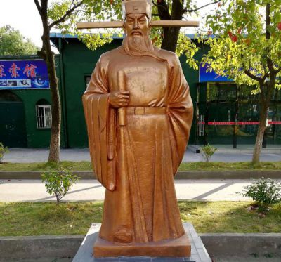 园林景观玻璃钢仿铜历史名人包拯雕塑