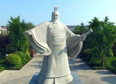 东汉时期名人景观大理石石雕曹操雕塑