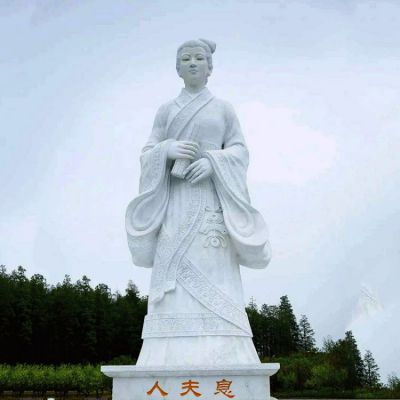 景区园林历史名人古代著名美女汉白玉石雕息夫人雕塑