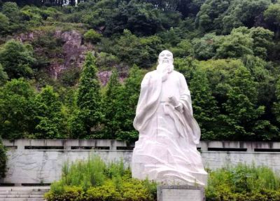 户外园林大型人物景观古代名人谢灵运汉白玉石雕雕塑