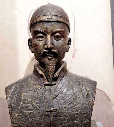 半身像人物景观摆件耐候钢古代著名医学家叶天士雕塑