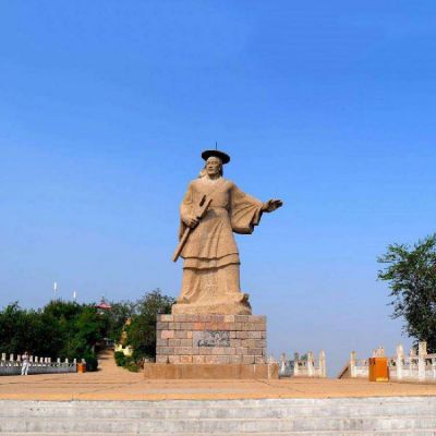 景区景点历史名人著名治水人物大禹砂岩石雕像
