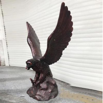 纯铜铸造老鹰雕塑摆件