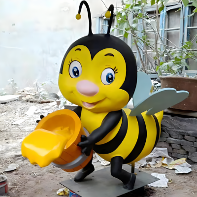 幼儿园装饰品摆件玻璃钢树脂蜜蜂卡通动物摆件