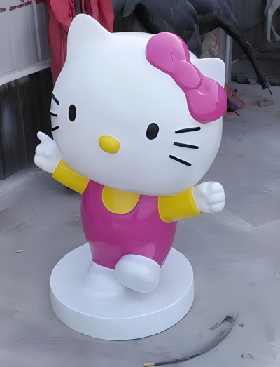 幼儿园美陈装饰摆件玻璃钢树脂卡通Kitty猫雕塑