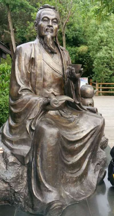 纯铜铸造茶圣陆羽雕塑