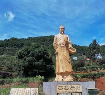 景区景点大型古代名人景观茶圣陆羽石雕塑