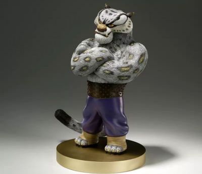 玻璃钢仿真动物景观商场电影院动物景观小品摆件悍娇虎雕塑