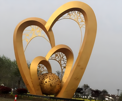 抽象不锈钢景观雕塑