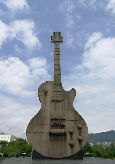 大型吉他景观雕塑