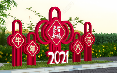 春节节日庆典装饰中国结雕塑