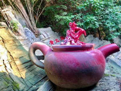 青龙壶铸铜喷漆茶壶雕塑