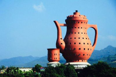 天下第一壶大型茶壶茶杯景观雕塑