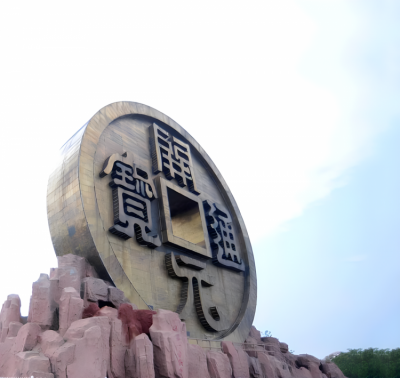 开元通宝 大型锻铜铜钱雕塑
