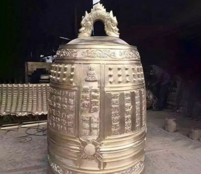 寺庙铜钟雕塑