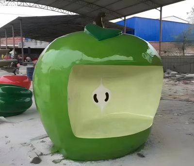 玻璃钢苹果雕塑造型