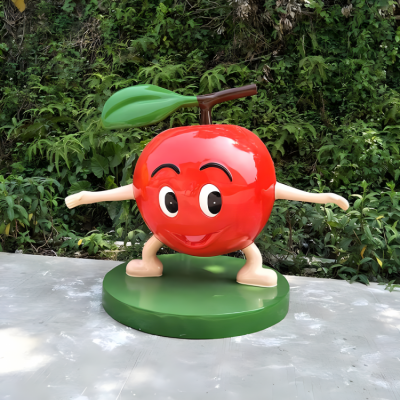 卡通苹果雕塑