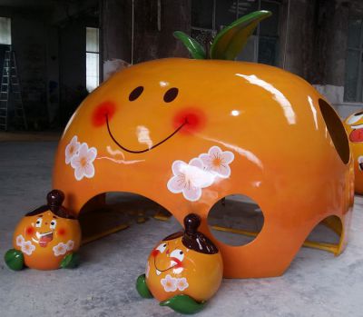 玻璃钢杏子雕塑