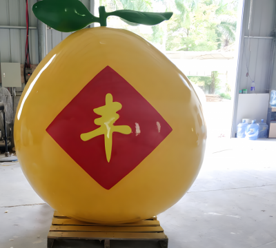 玻璃钢仿真柚子雕塑