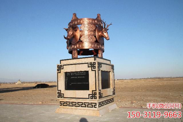 哈素海成吉思汗圣主广场铜雕