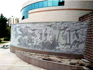 【浮雕墙】邢台职业技术学院图书馆外墙浮雕项目