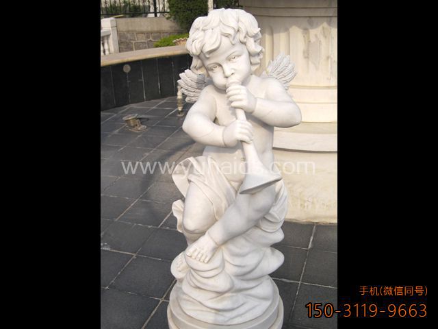 汉白玉小天使石雕雕塑