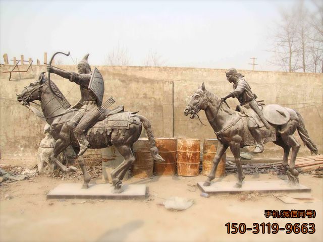 兵士和马雕塑