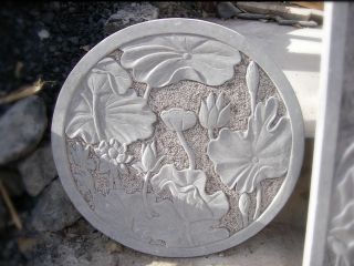 荷花石刻浮雕装饰画